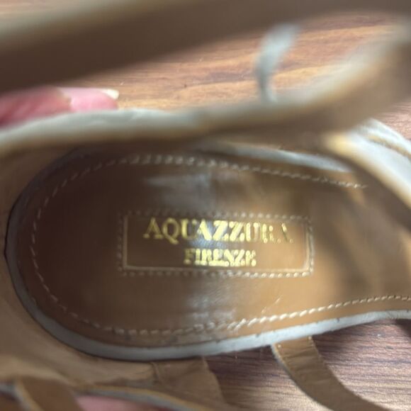 Aquazzura Frienze Belgravia 75 Light Gray Suede Pump Stiletto Pumps Size 38. - Picture 5 of 7